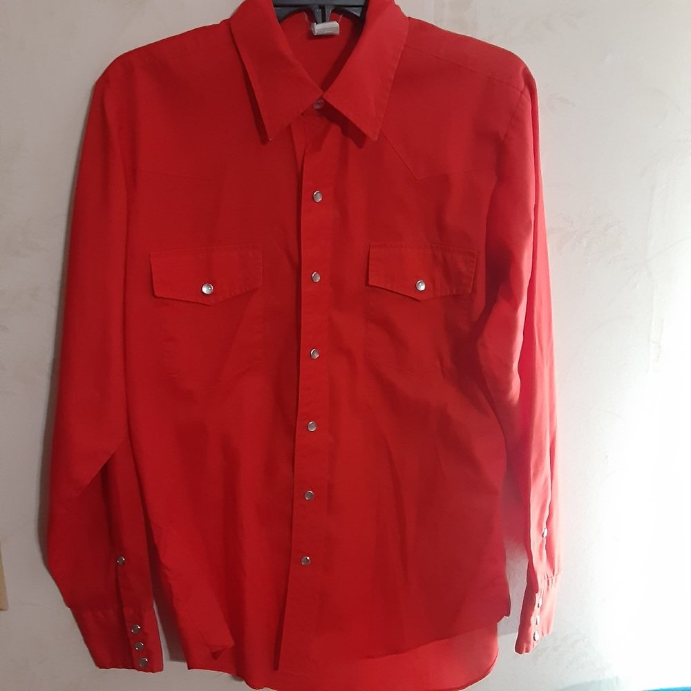 Vintage Malco Modes Pearl Snap Men's LS Western Shirt in Size M